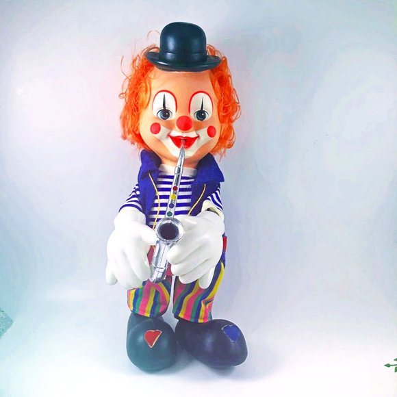 Saxi Maxi Other - Vintage 1978 Rare Clown Doll Saxi Maxi 13 inches Vinyl Plastic Plays Saxophone